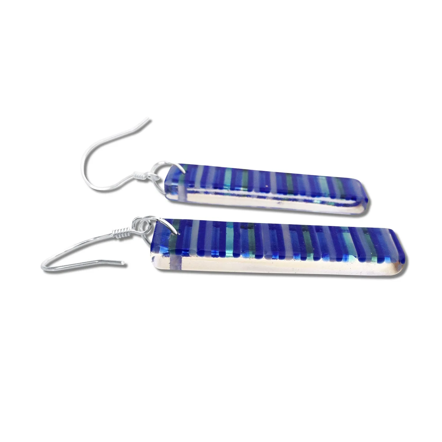 LGAN Glass Earrings - Navy