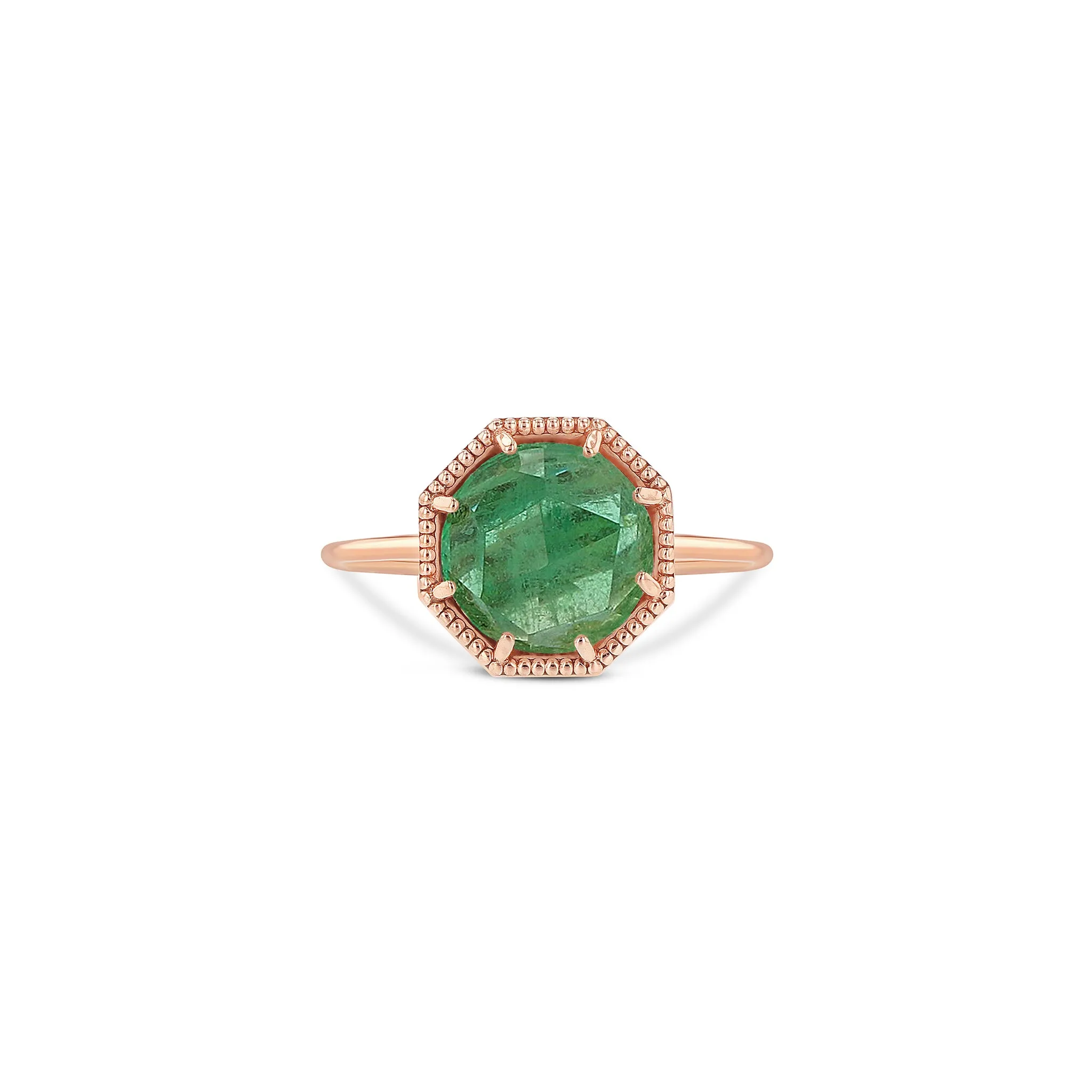 Maman Crown Bezel Emerald Ring