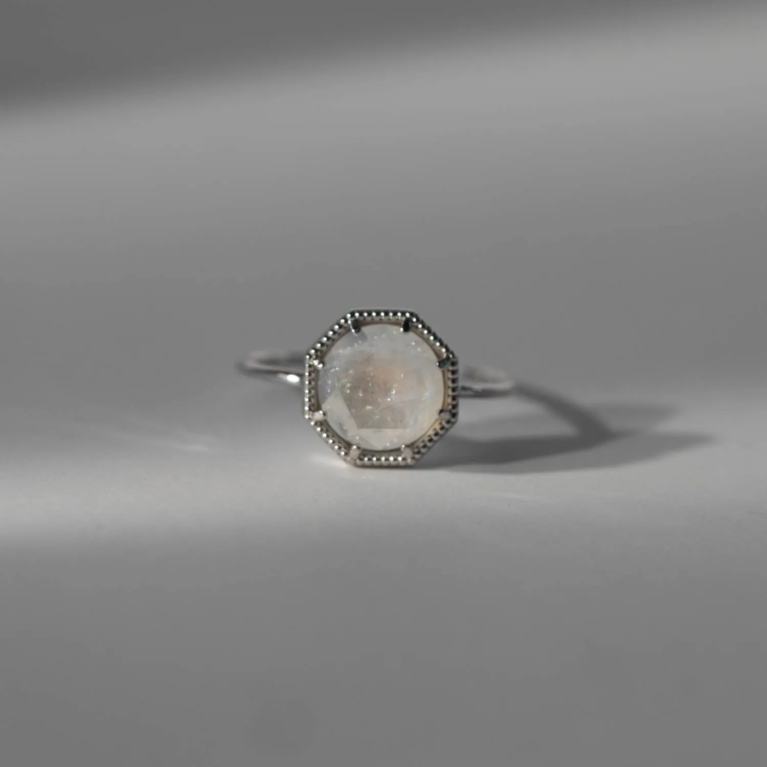 Maman Crown Bezel Moonstone Ring