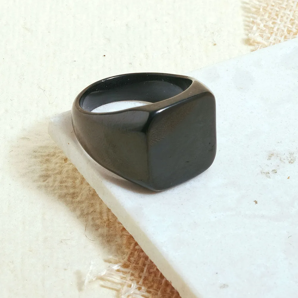 Matte Onyx Men Ring