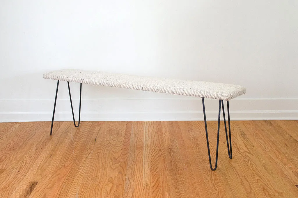 MCM Wool Hairpin Bench