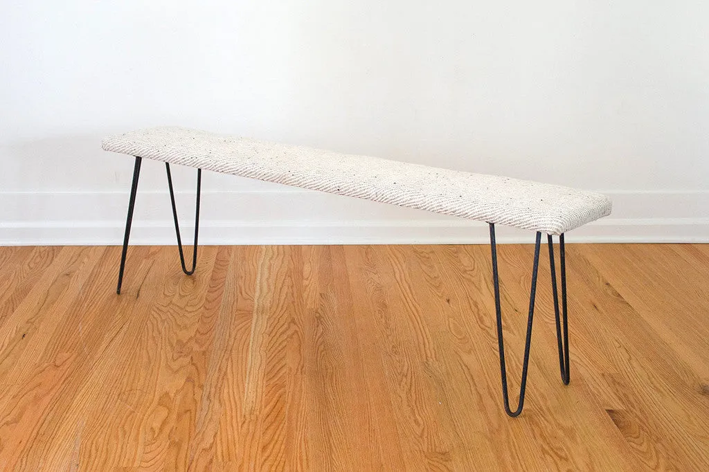 MCM Wool Hairpin Bench