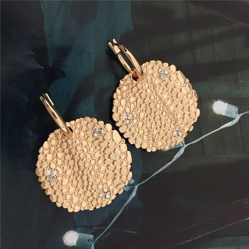 Meteorite Statement Hoop Drop Earrings