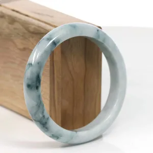 Natural Burmese Blue-green Jadeite Jade Bangle Bracelet (59.40mm)#T025