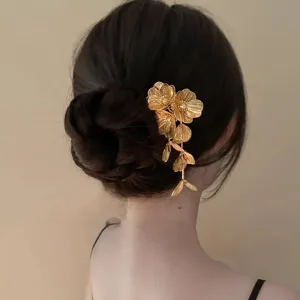 New Chinese style metal flower tassel hairpin