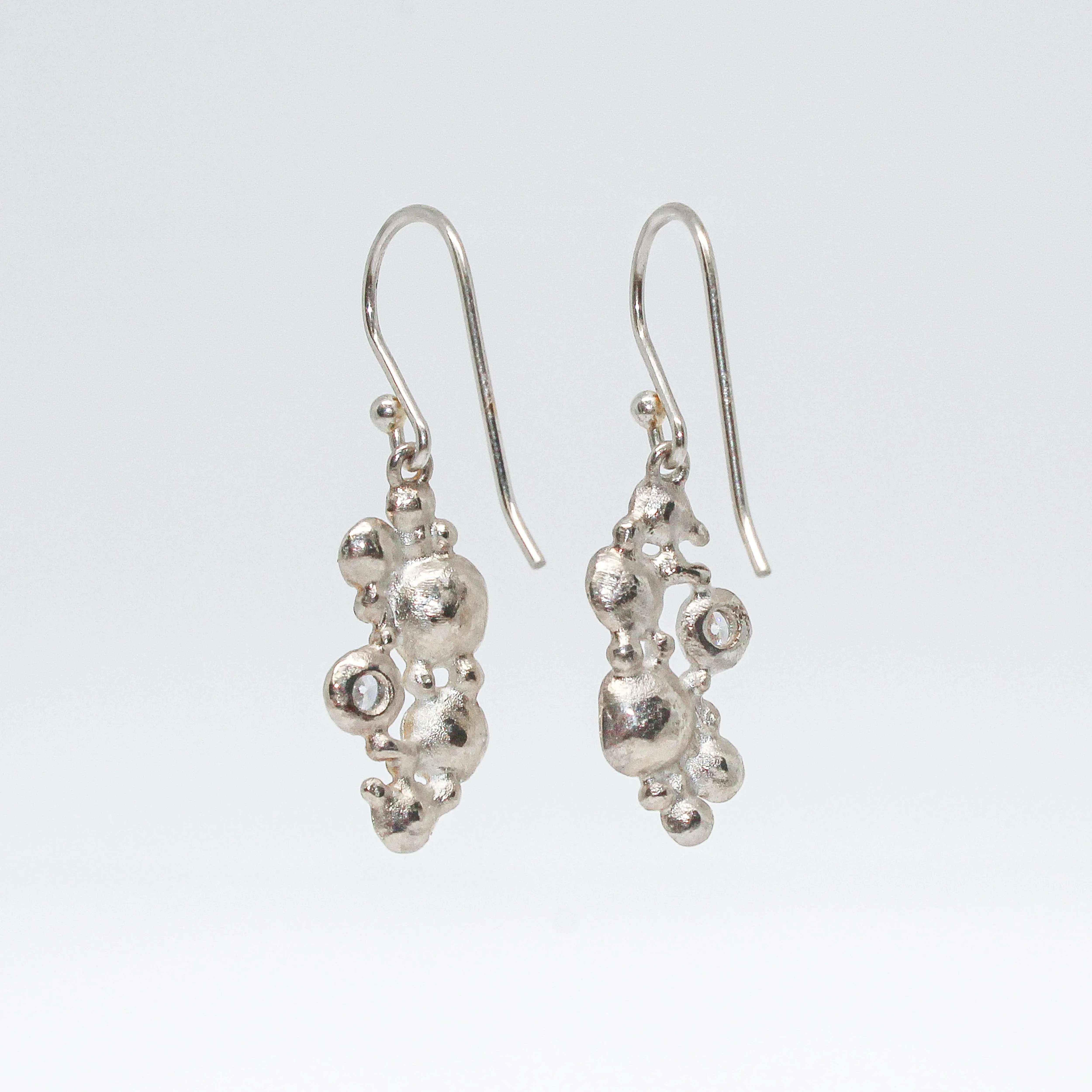 NEW! Sea Foam Drop Earrings with Zircon by Sarah Richardson