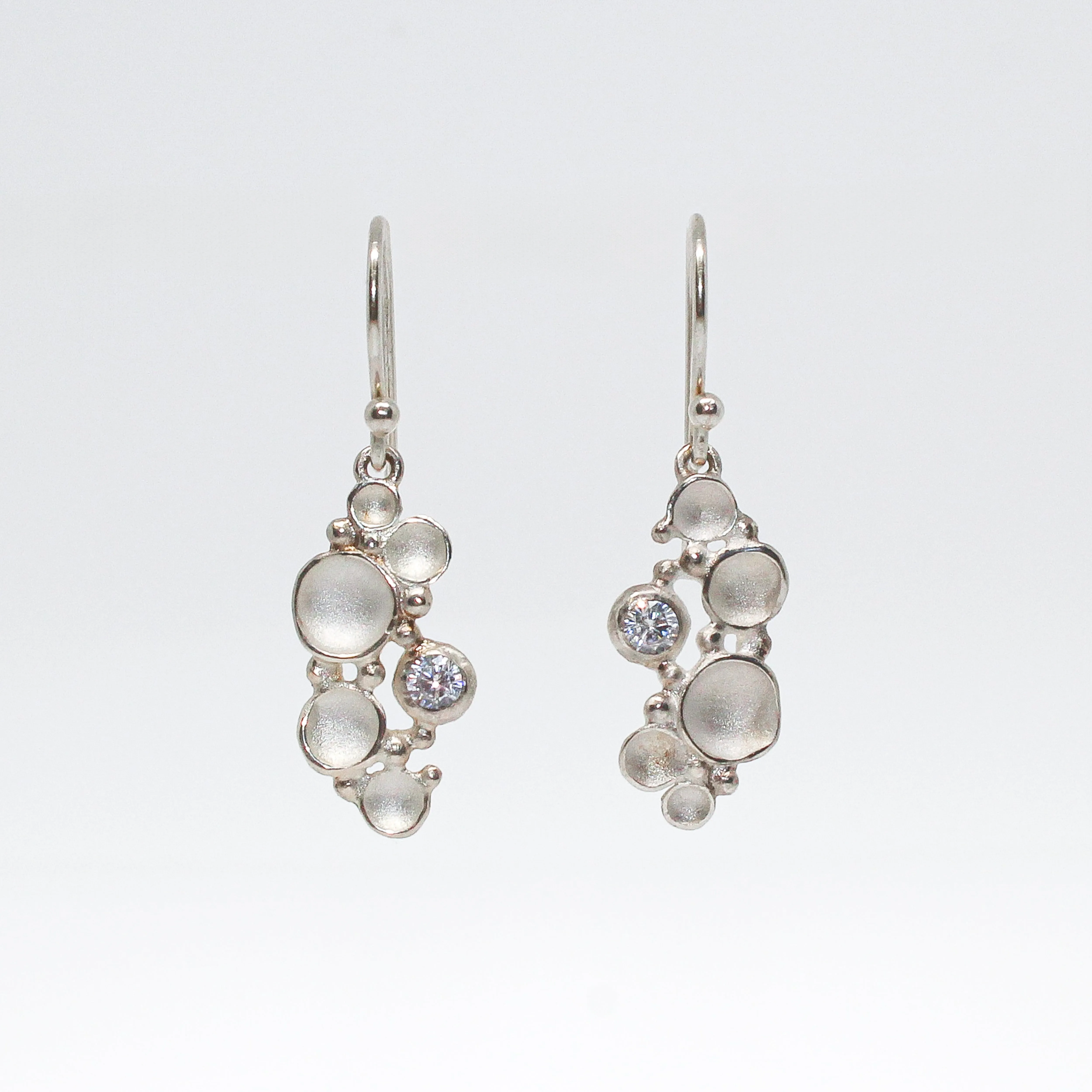 NEW! Sea Foam Drop Earrings with Zircon by Sarah Richardson