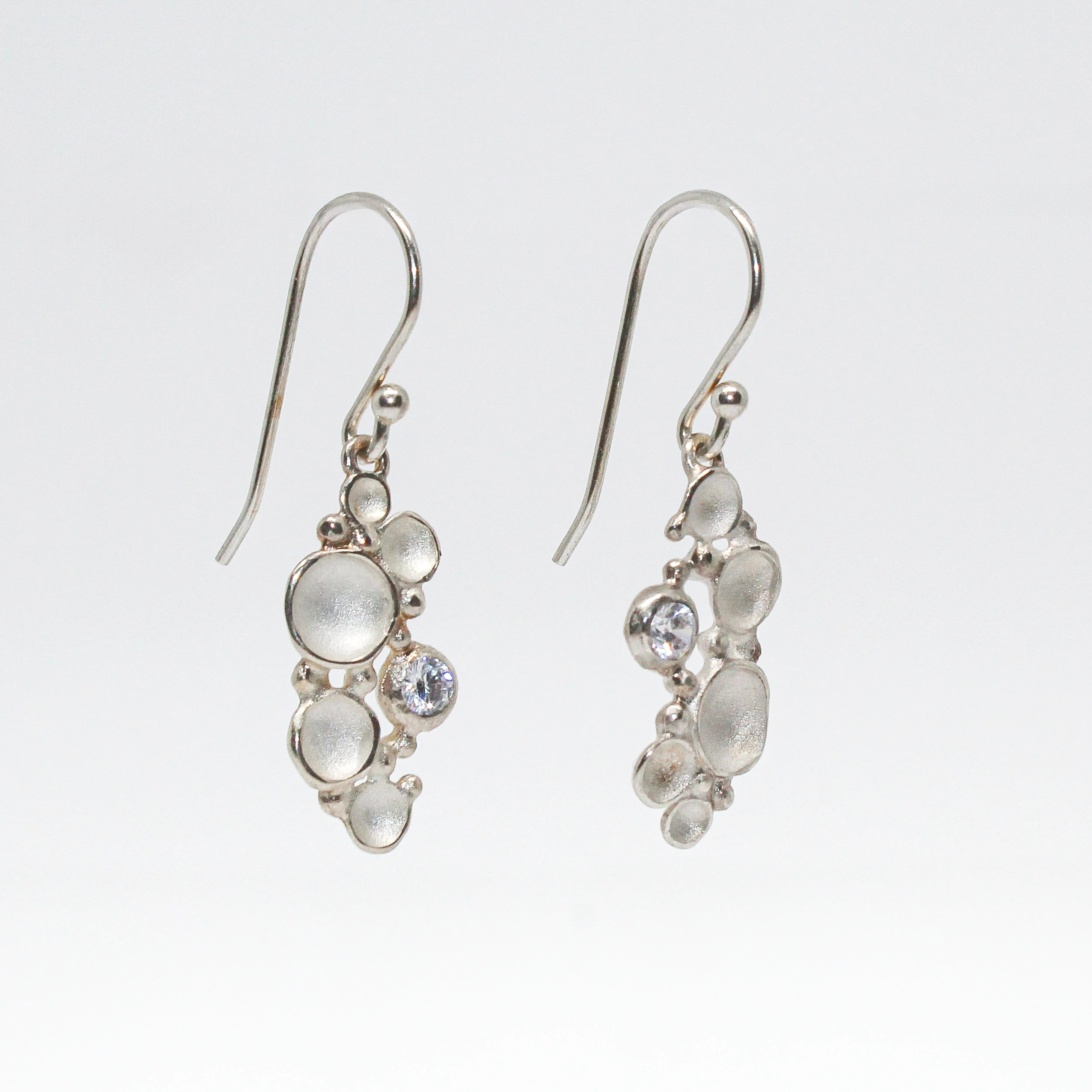 NEW! Sea Foam Drop Earrings with Zircon by Sarah Richardson