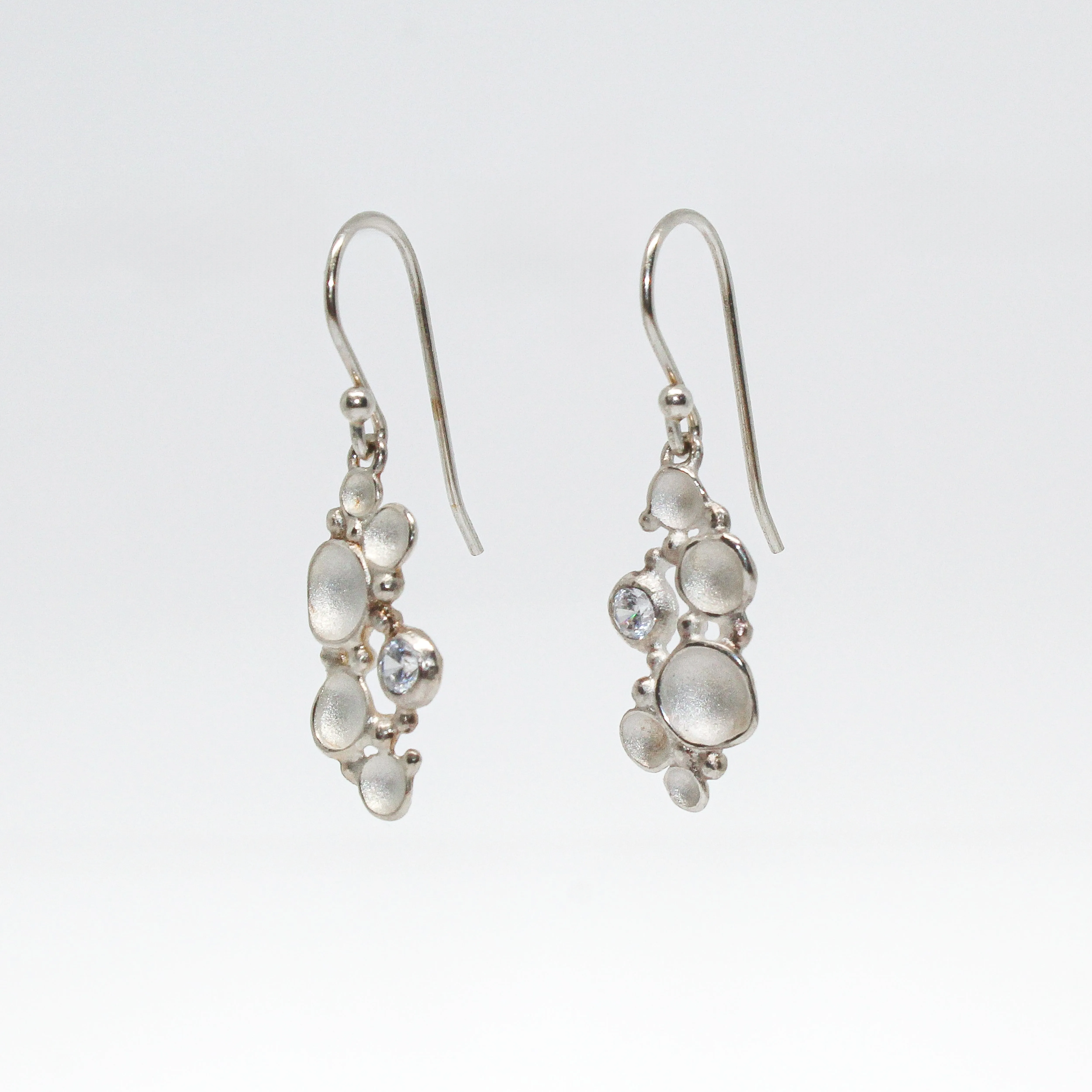 NEW! Sea Foam Drop Earrings with Zircon by Sarah Richardson