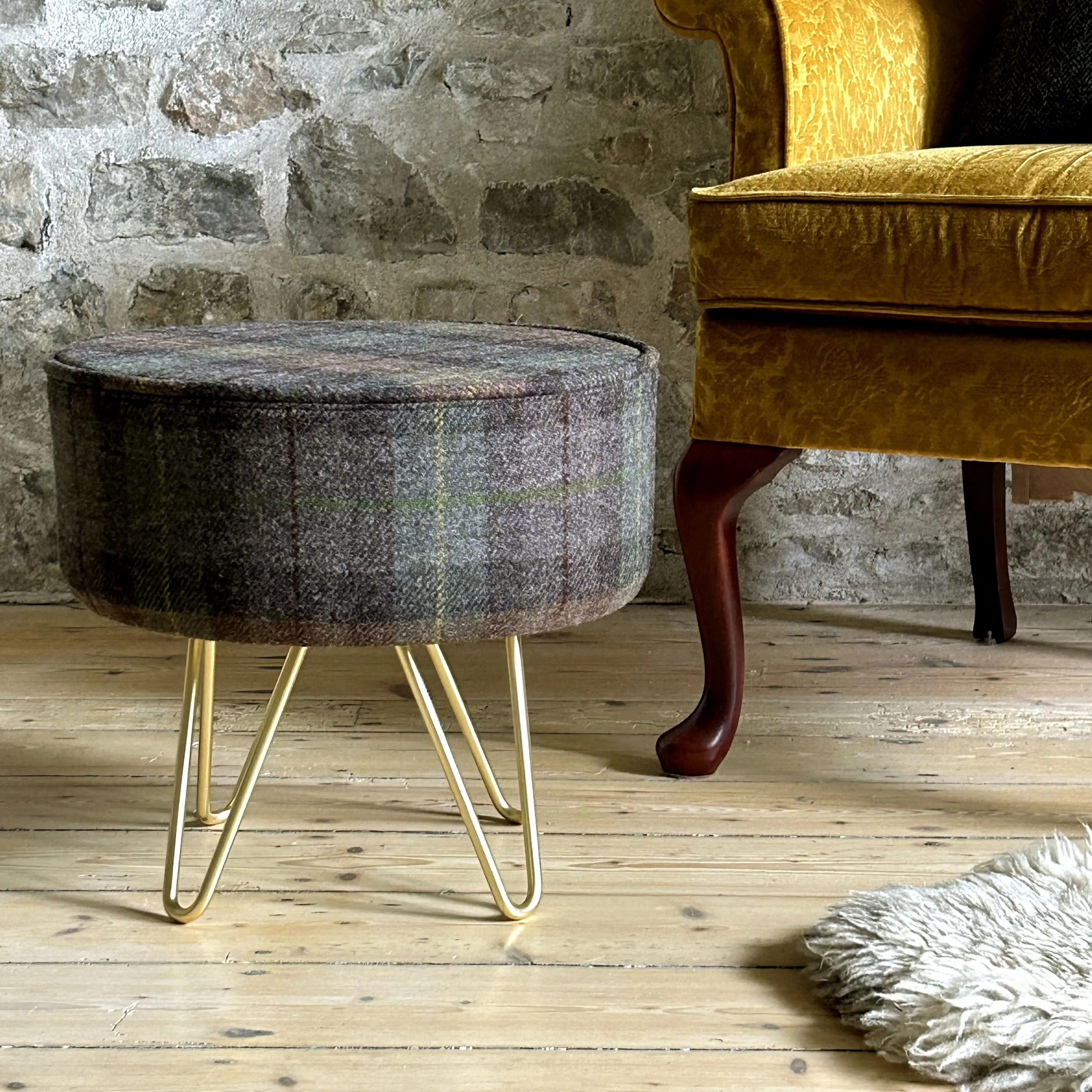 Oakwoods Tartan Footstool