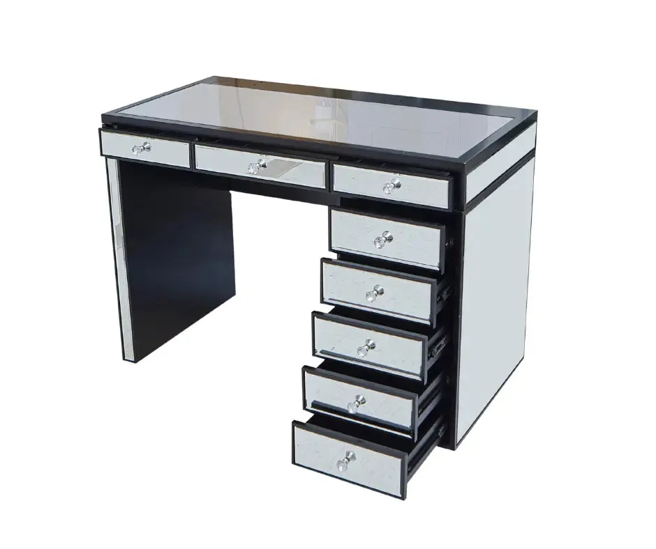 Olivia Hollywood Makeup Vanity Table - Black