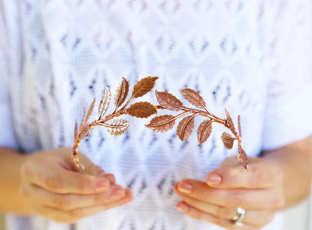 Oversized Leaf Crown - Gold or Silver