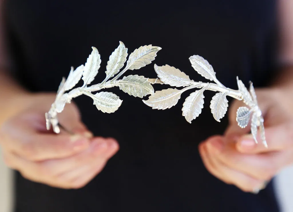 Oversized Leaf Crown - Gold or Silver