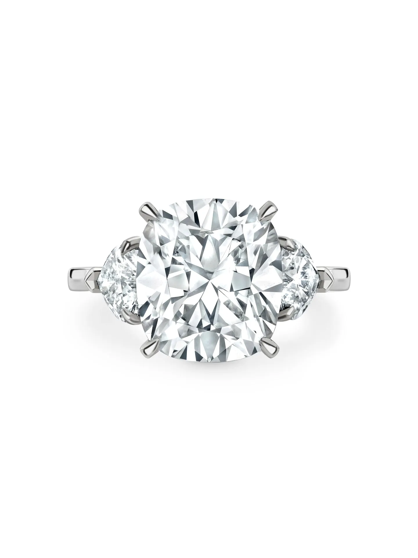 Peace of Mined Petal Diamond Platinum Ring