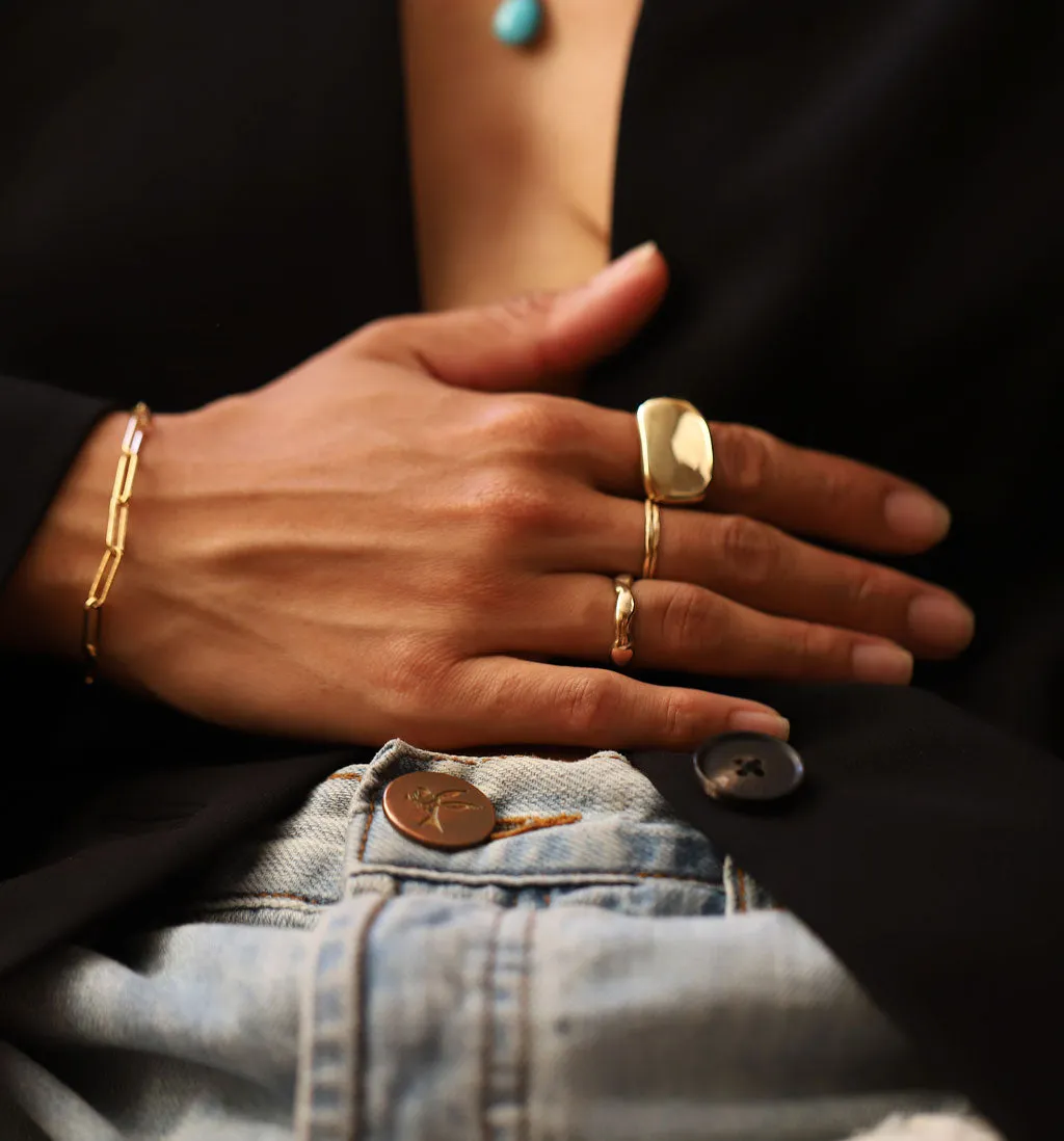 Plateau Ring - 14k Gold