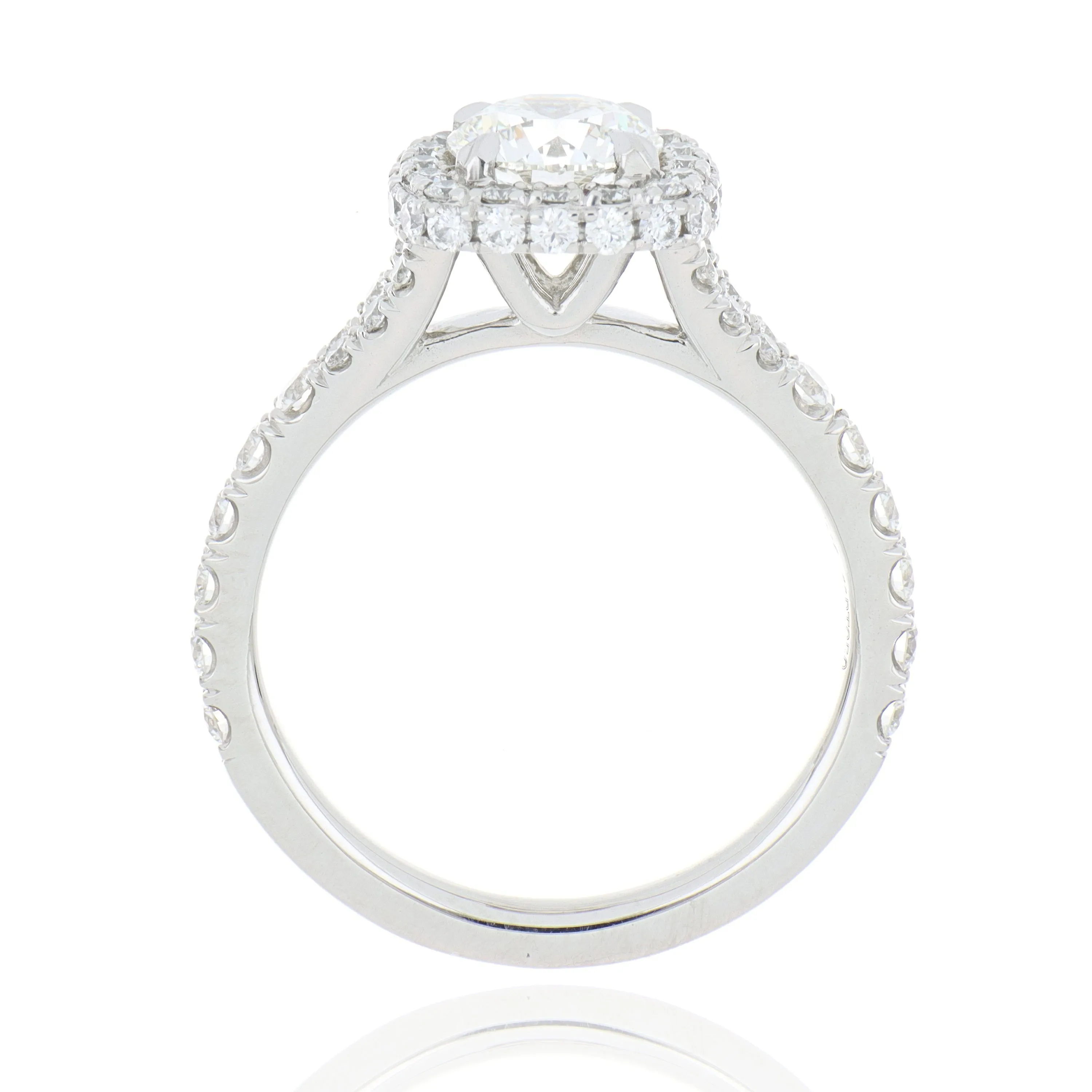 Platinum Diamond Halo Engagement Ring