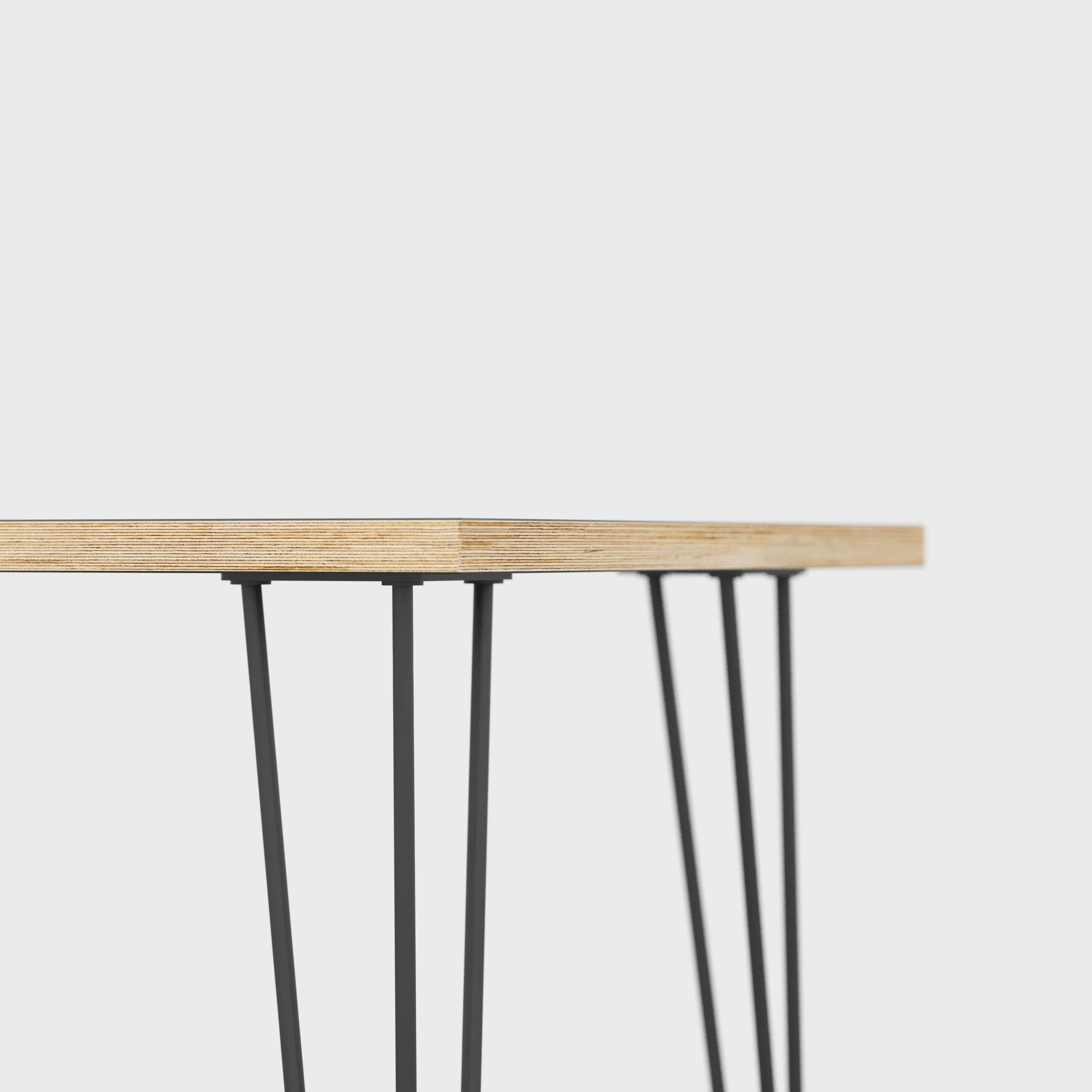 Plywood Desk with Black Hairpin Legs - Formica Levante Orange - 1600(w) x 800(d) x 735(h)