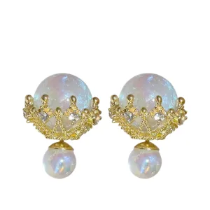 Pre Order:  Mermaid Princess Pearl Double Sided Earrings