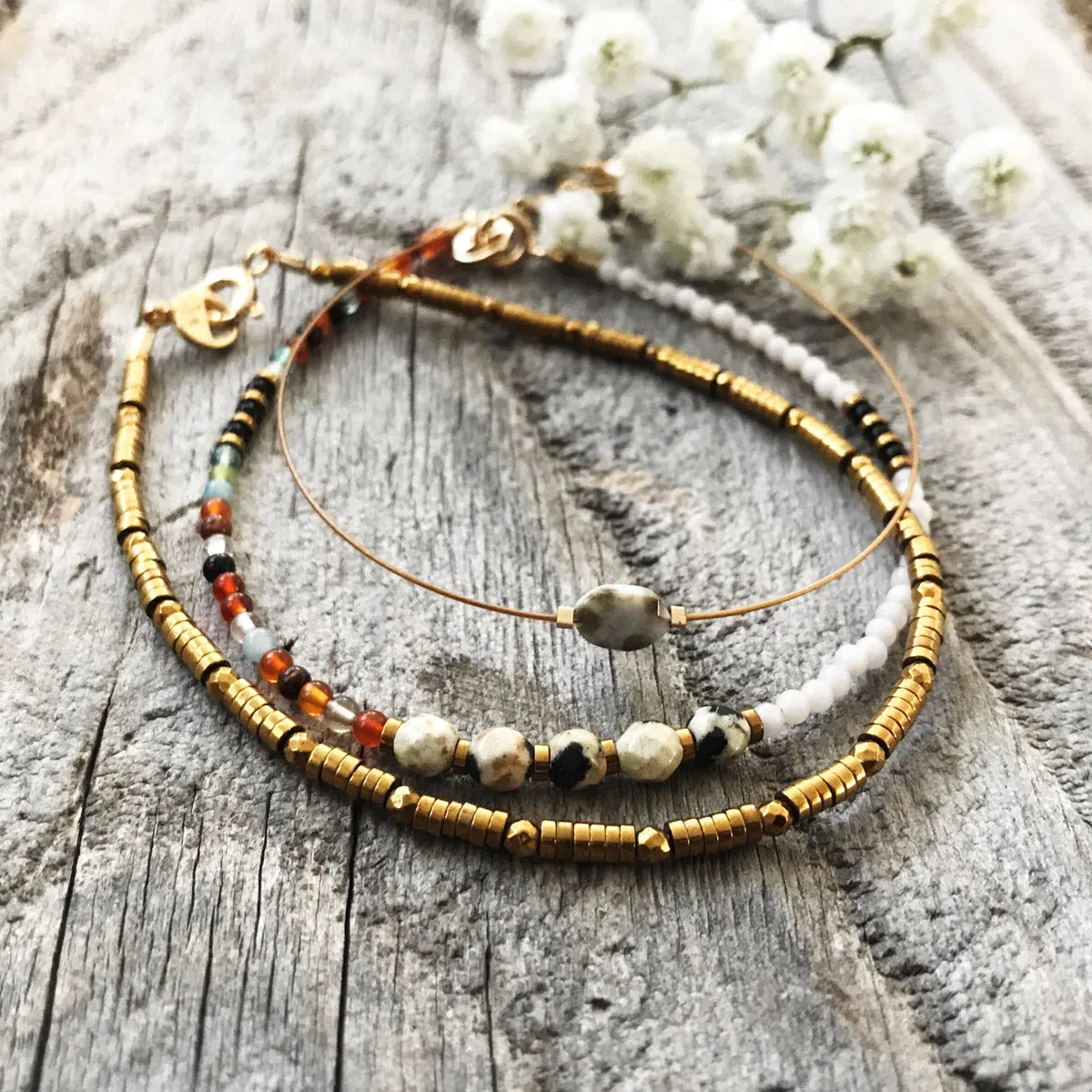 "Billie" Multi-Stone Gemstone Beaded Bracelet