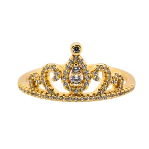 "CROWN" Gold Plated and Silver Ring