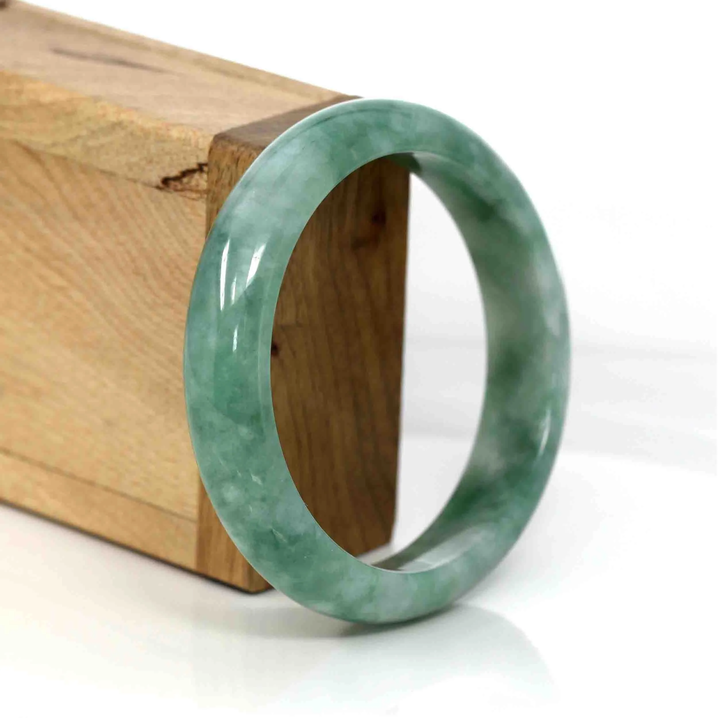 RealJade® Co. Classic Real Jade Jadeite Bangle Bracelet (59.27 mm) #288