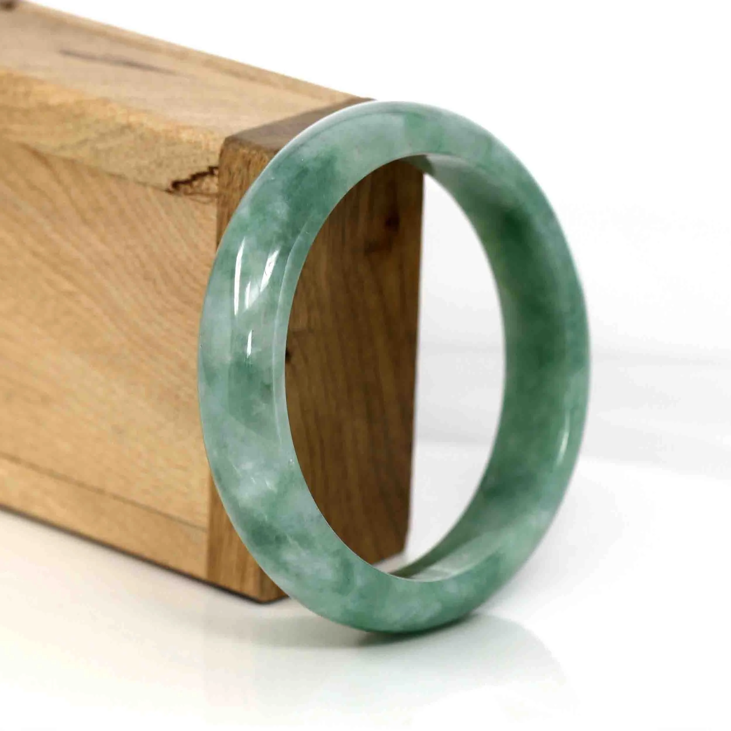 RealJade® Co. Classic Real Jade Jadeite Bangle Bracelet (59.27 mm) #288