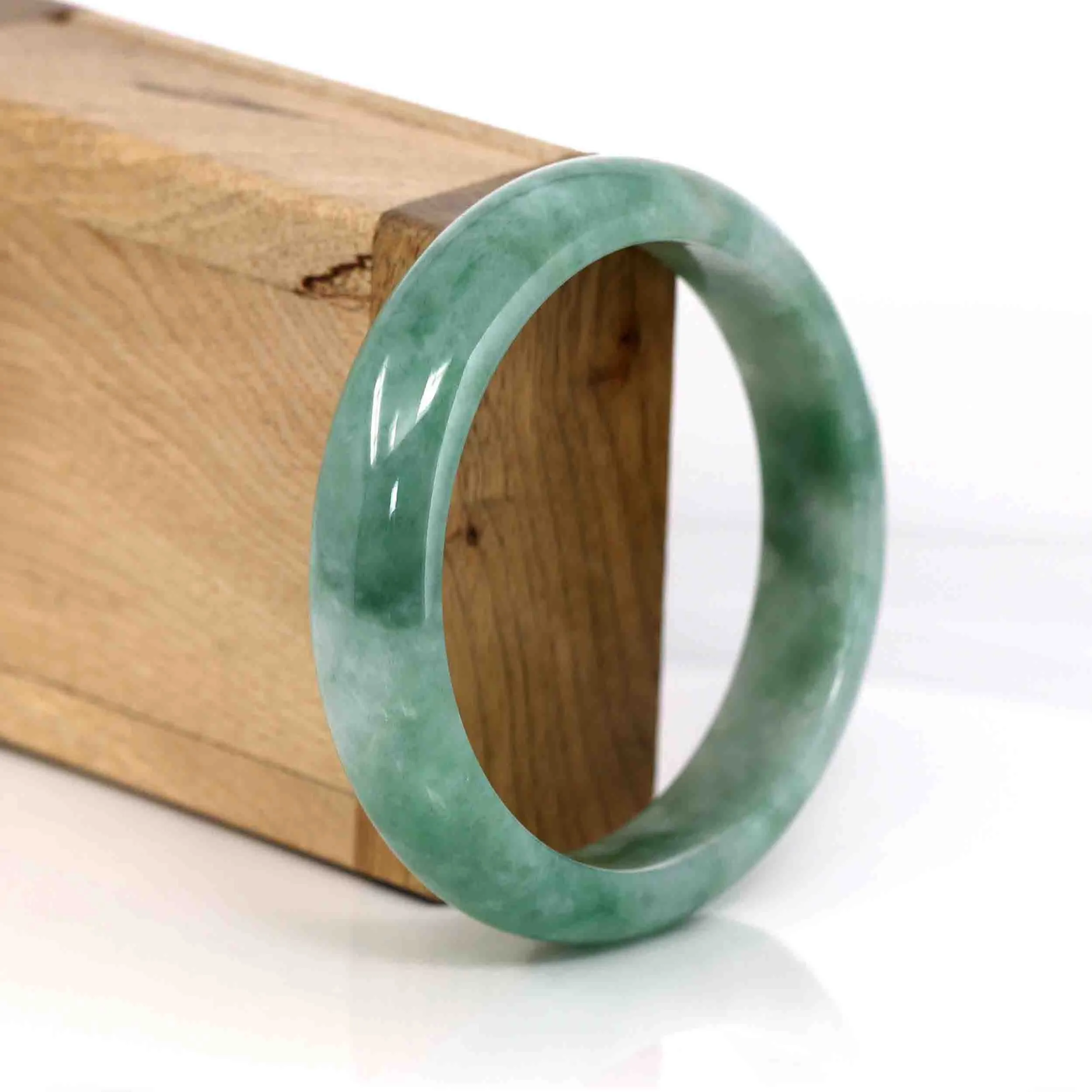 RealJade® Co. Classic Real Jade Jadeite Bangle Bracelet (59.27 mm) #288