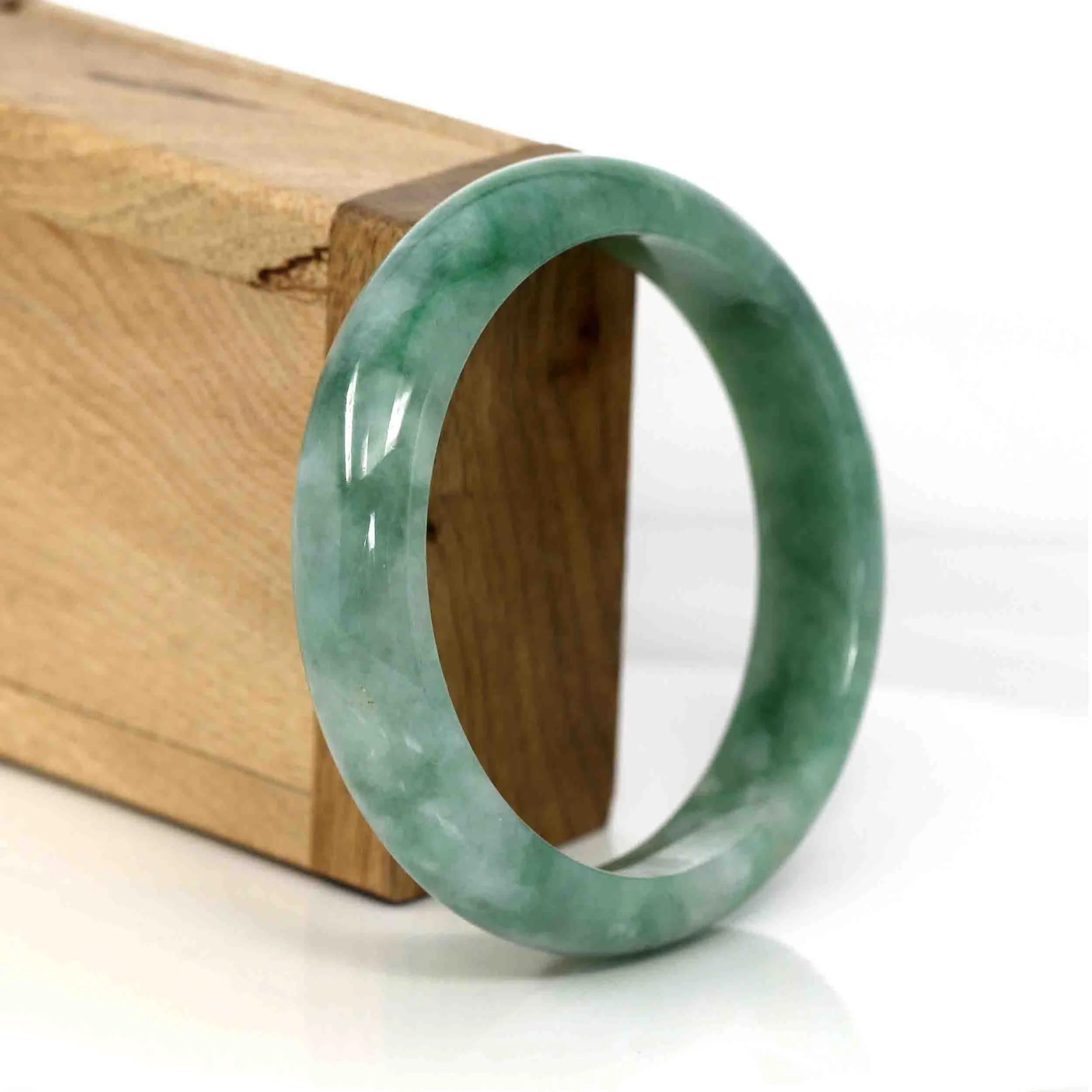 RealJade® Co. Classic Real Jade Jadeite Bangle Bracelet (59.27 mm) #288