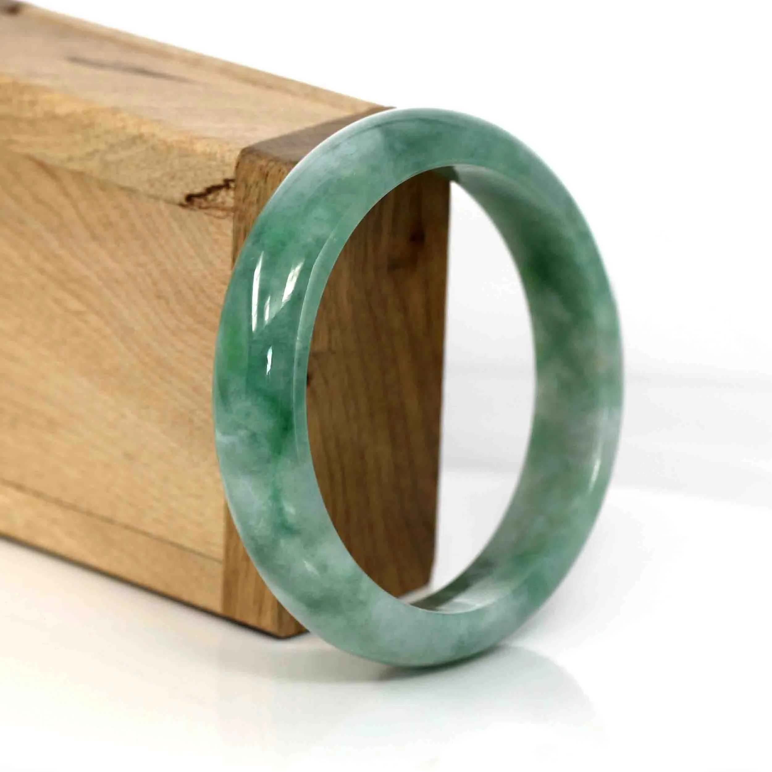 RealJade® Co. Classic Real Jade Jadeite Bangle Bracelet (59.27 mm) #288