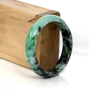 RealJade® "Classic Bangle" Genuine Burmese Green Jadeite Jade Bangle Bracelet (57.03mm ) #307