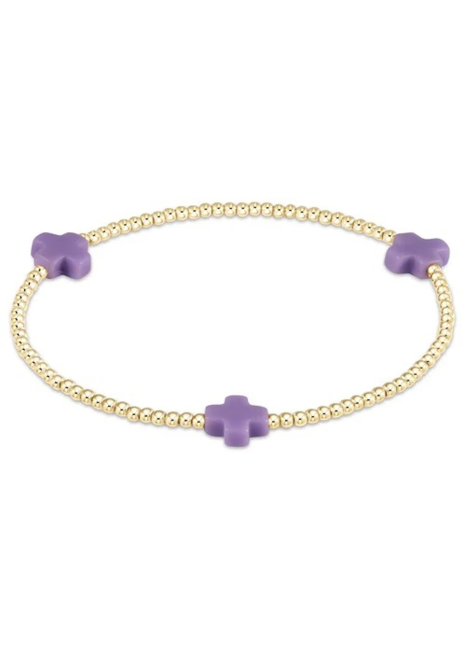 SIGNATURE CROSS BRACELET - PURPLE