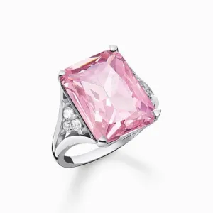 Sterling Silver Pink Stone Ring TR2339-051-9