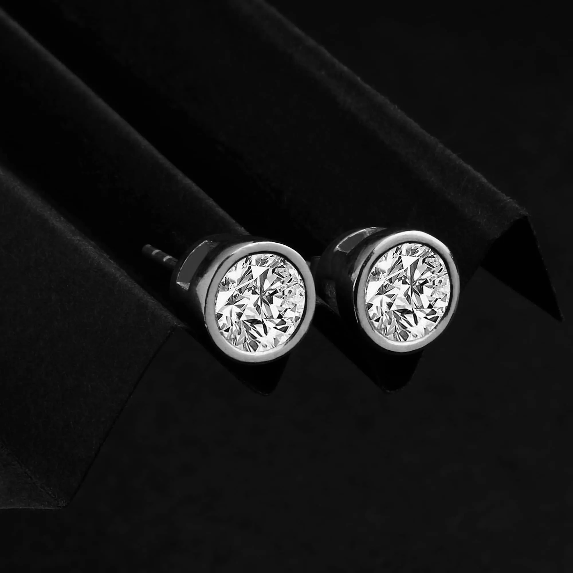 Sterling Silver Shine Zircon Earrings Studs for Women & Girls With Certificate