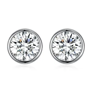 Sterling Silver Shine Zircon Earrings Studs for Women & Girls With Certificate