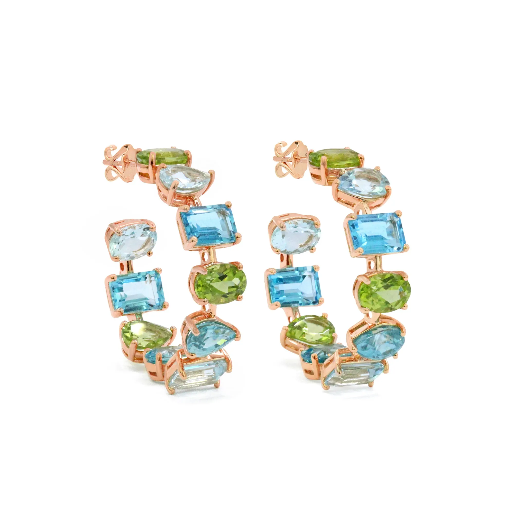 The Girl Next Door 18K Gemstone Hoops