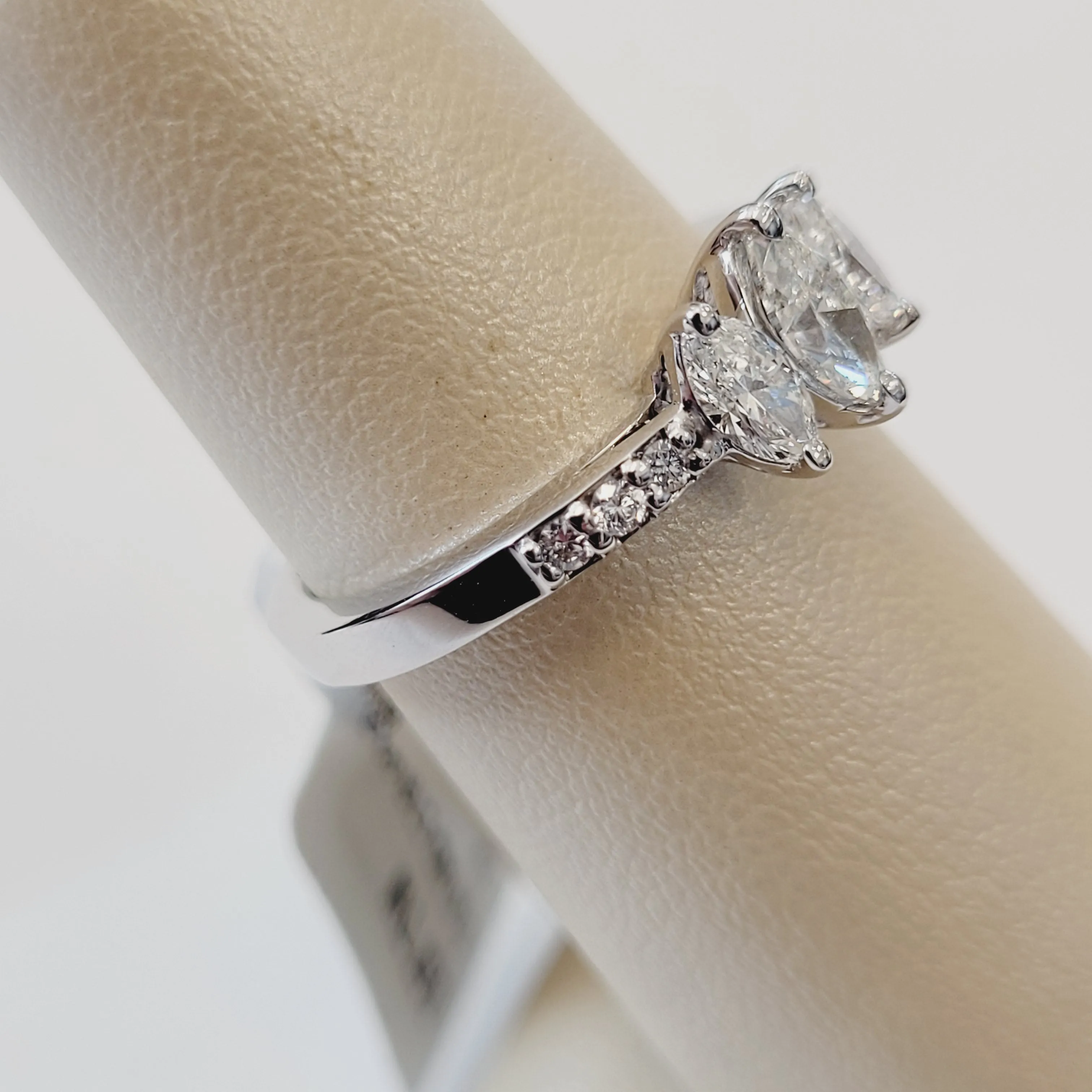 Three Stone Marquise Engagement Ring