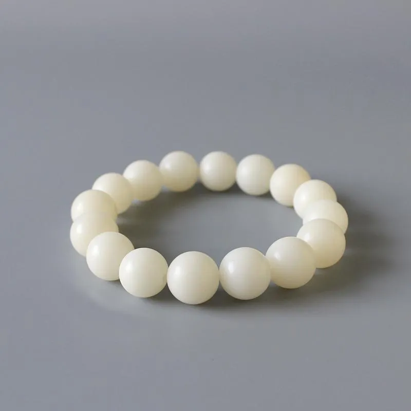 Tibetan Ivory White Rosary Beads Healing Bracelet