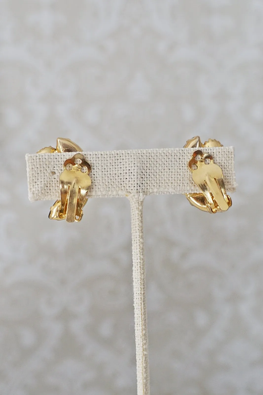 Vintage Jeweled  Bee Earrings