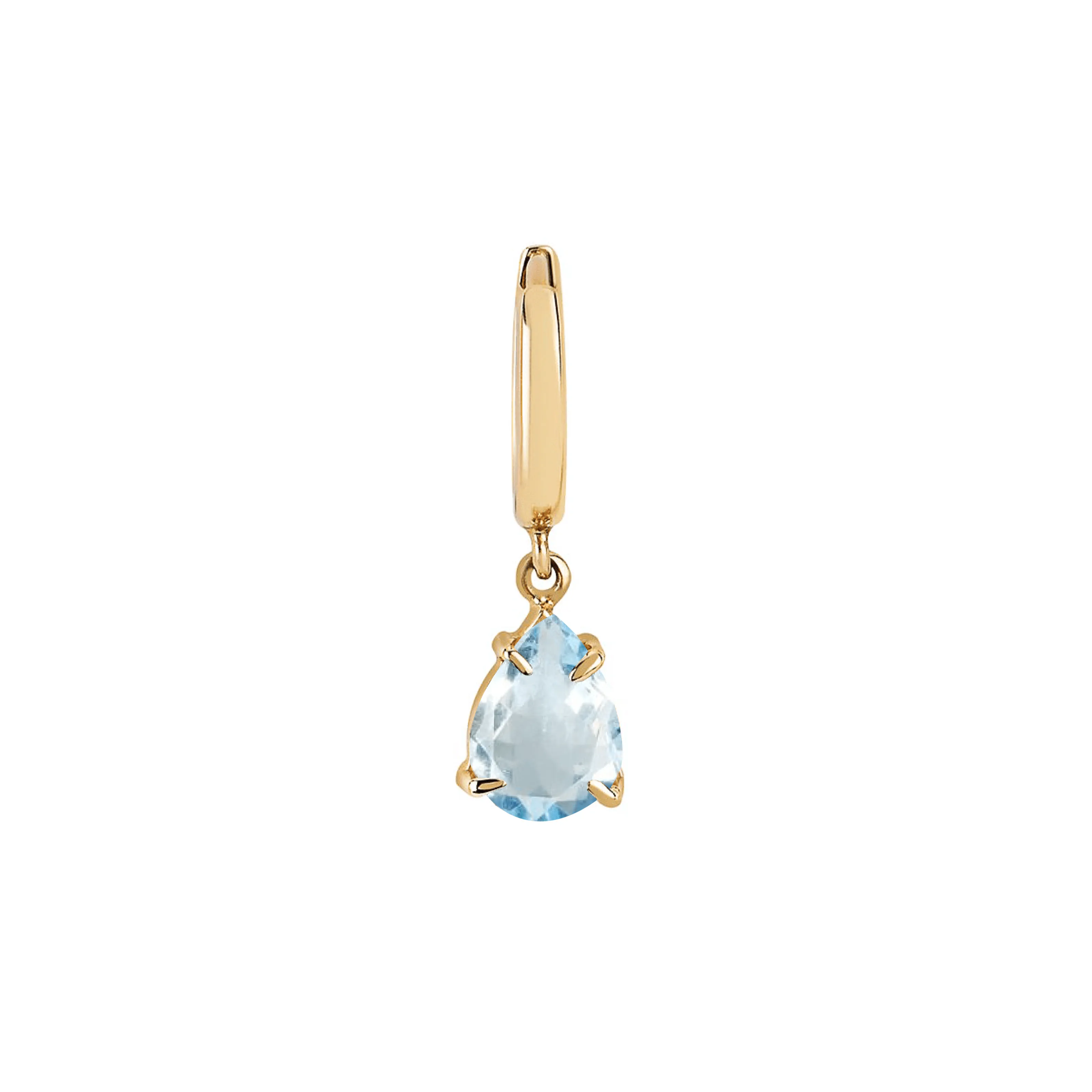 Water Drop Aquamarine Hoop | Ready to Ship