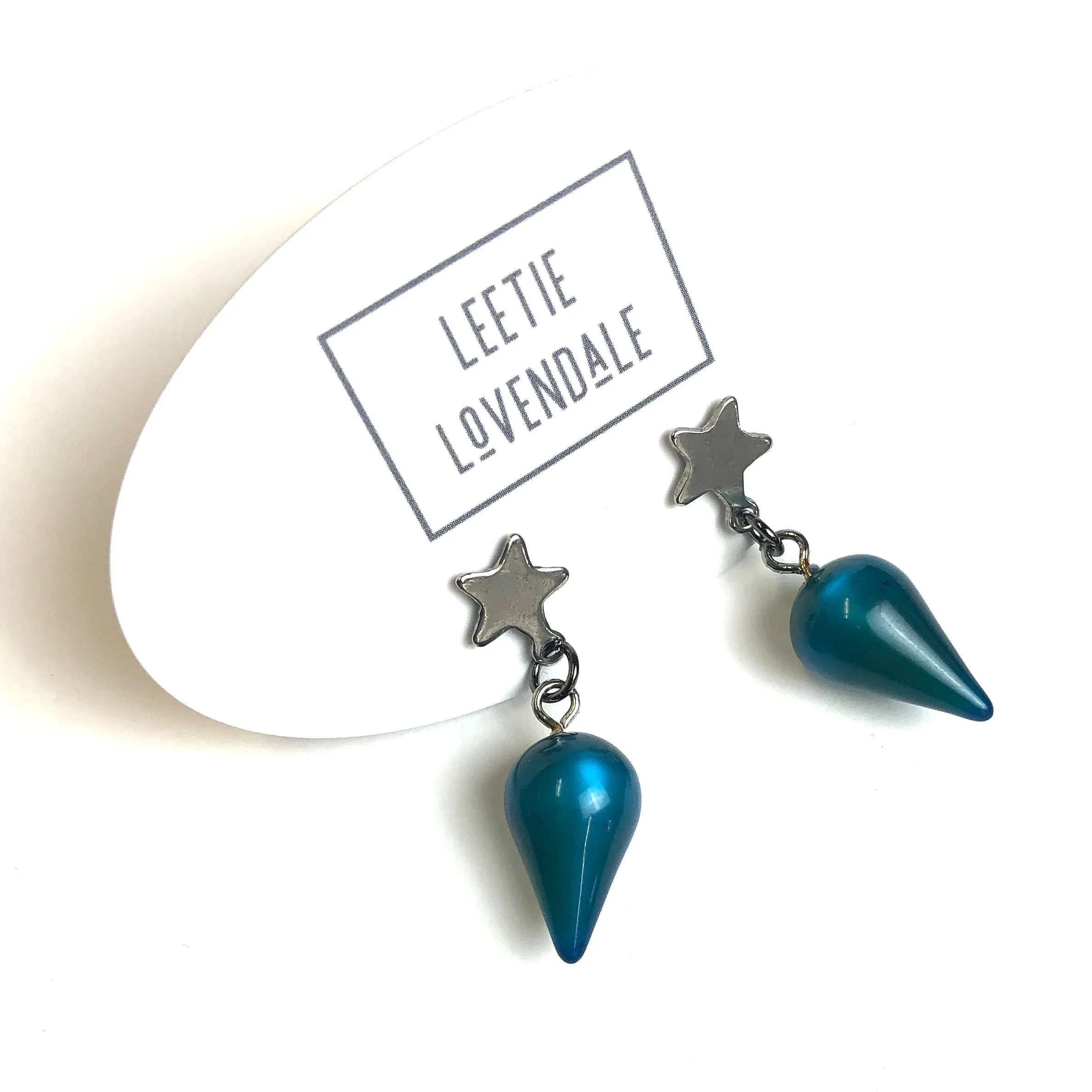 Zircon Moonglow StarSpike Earrings